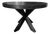 Sculptural Solid Teak Wood Dining Table With Expressive Grain, Burnt Finish For Sale