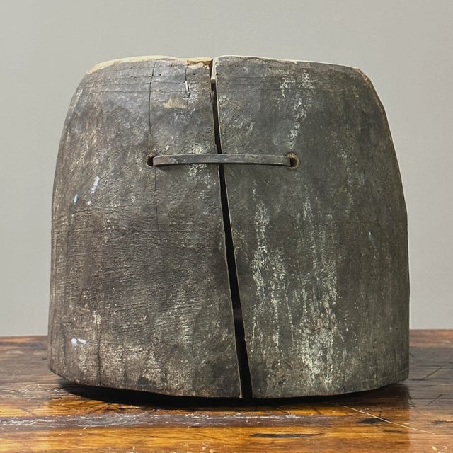 Brown Antique Hand Carved Early Folk Art Primitive Vessel For Sale - Image 8 of 8