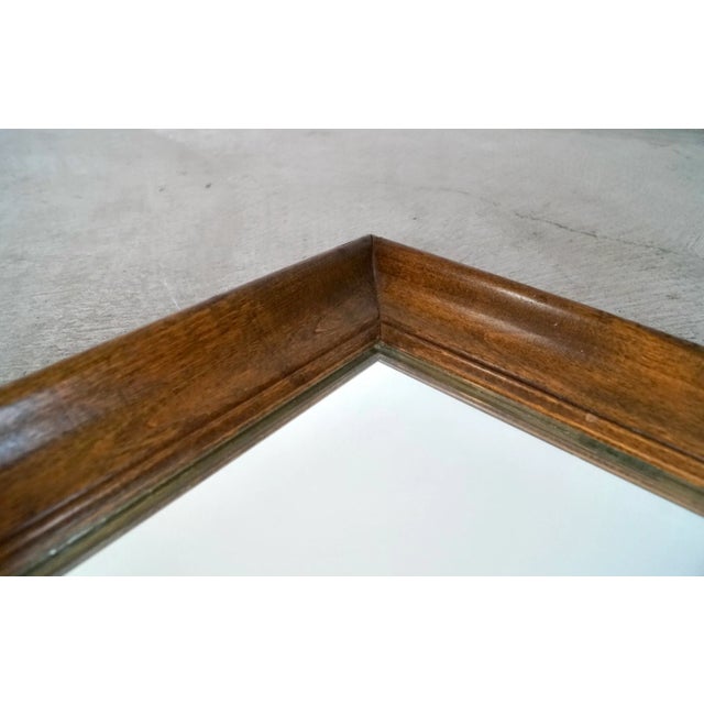 Glass 1960’s Mid-Century Modern Mahogany Framed Wall Mirror For Sale - Image 7 of 12