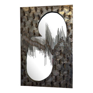 Mid 20th Century Brutalist Wall Mirror For Sale