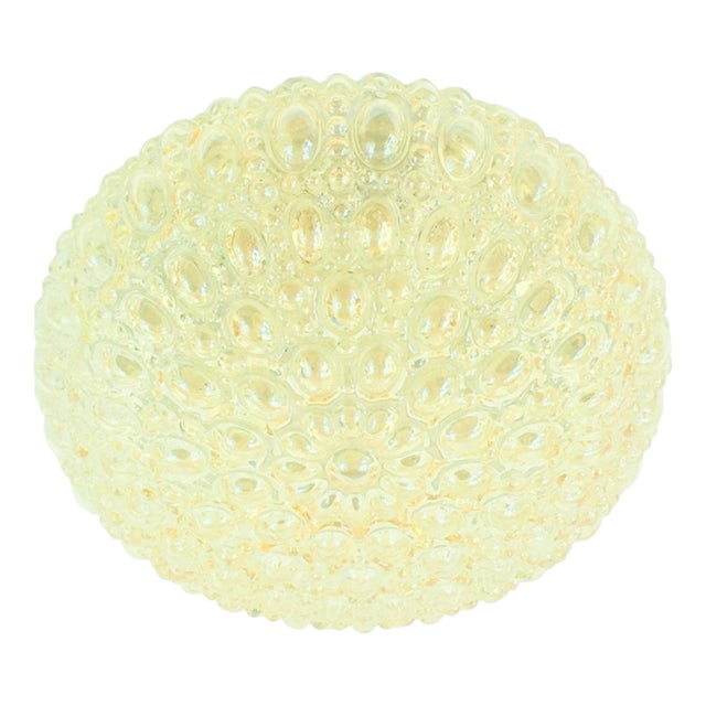Mid-Century Amber Bubble Glass Ceiling Light or Wall Light by Helena Tynell for Limburg, Germany, 1960s-1970s For Sale