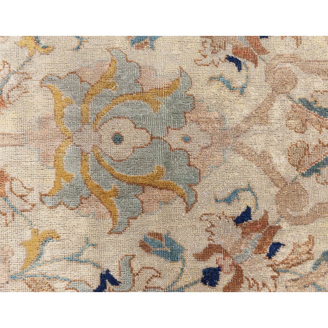 Antique Persian Tabriz Botanic Handwoven Wool Rug For Sale In New York - Image 6 of 10