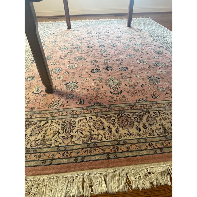 Vintage Super Fine Persian Pakistani Kashan Oriental Rug (10'5" X 8'4") For Sale - Image 10 of 15