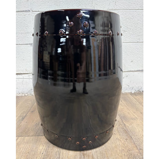 Ceramic Ceramic Garden Stool For Sale - Image 7 of 9