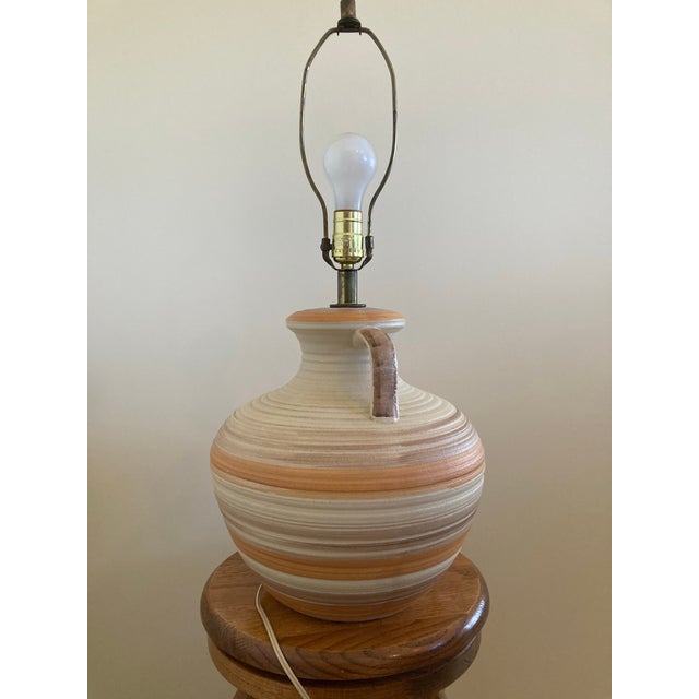 1970s Southwestern Style Pottery Lamp For Sale - Image 4 of 8