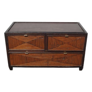 Vintage McGuire Faubourg Collection Brown Chest With Drawers Nightstand Dresser For Sale