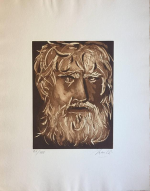Giacomo Manzú, Head of Oedipus Edition of 125, 1970s, Etching