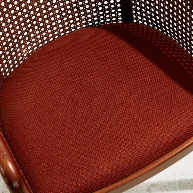 Beech and Rattan Armchair, 1970s For Sale - Image 14 of 15