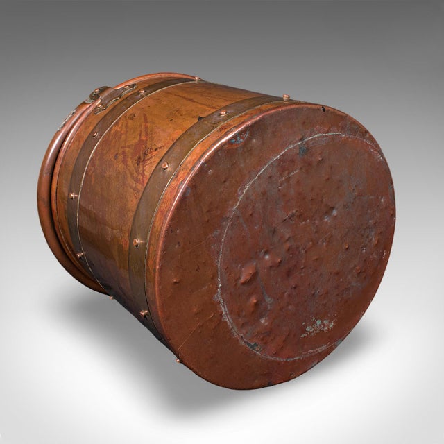 Antique Waste Paper Basket, English, Copper, Study, Office, Cornish, Edwardian For Sale - Image 9 of 9