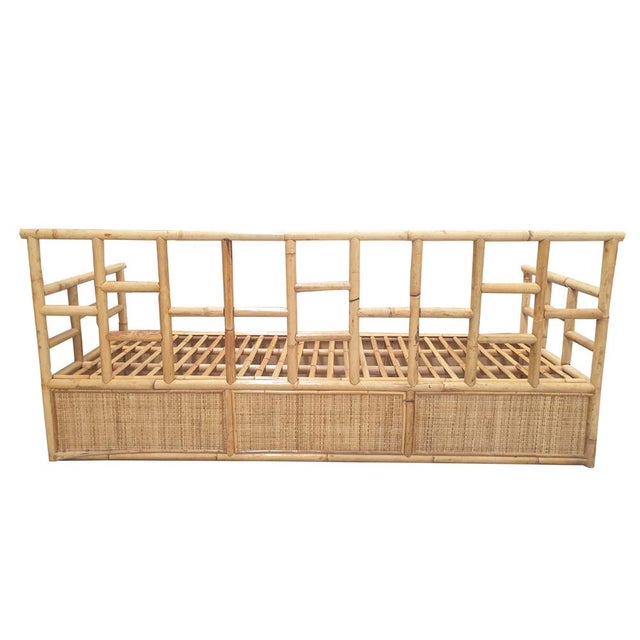 Vintage Bamboo Living Room Set from Vivai Del Sud, 1960s, Set of 3 For Sale - Image 13 of 14