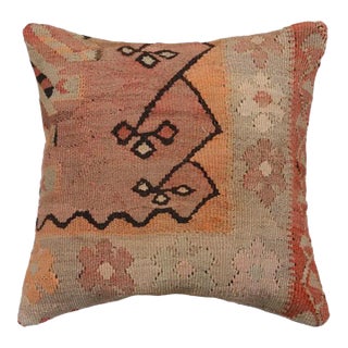 Faded Kilim Rug Pillow Cover For Sale