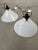 Vintage White Metal Pendant Lamps, 1980s, Set of 2 For Sale - Image 11 of 13