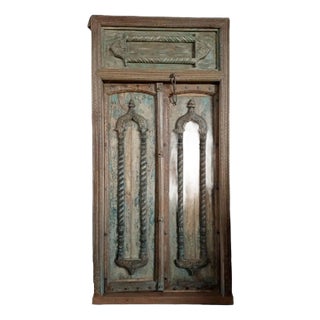 Antique Doors Mid Century Teak Exterior Door With Frame 94.5x45.5 For Sale