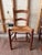 Wood Vintage Early American Shaker Rustic Style High Ladder Back Dinning Chairs , Possibly by Clore For Sale - Image 7 of 17