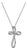 0.50ctw Diamond Stylized Cross Pendant Necklace 14k White Gold 18" Rope Chain For Sale