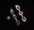 Gorgeous GIA certified 3.99CTS natural Burma ruby and diamond 18K solid white gold dangle earrings. These elegant earrings...