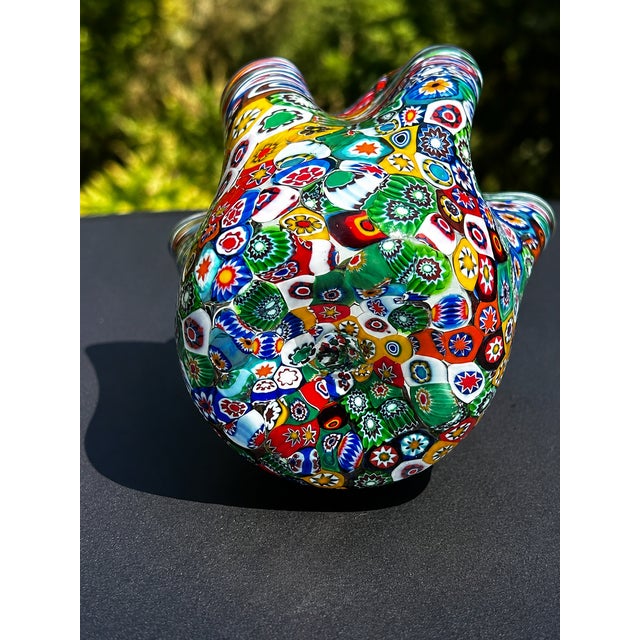 Bring the colorful artistry of Venetian glassmaking to your collection with this **Vintage Italian Murano-Style Millefiori...