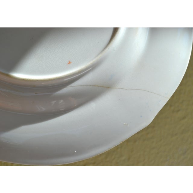 Late 19th Century Royal Crown Derby Blue Mikado Bone China 22k Gold Accent Bread & Butter Plate England For Sale - Image 9 of 13