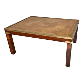 Campaign Mahogany Coffee Table, 1920s For Sale