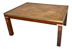 Campaign Mahogany Coffee Table, 1920s