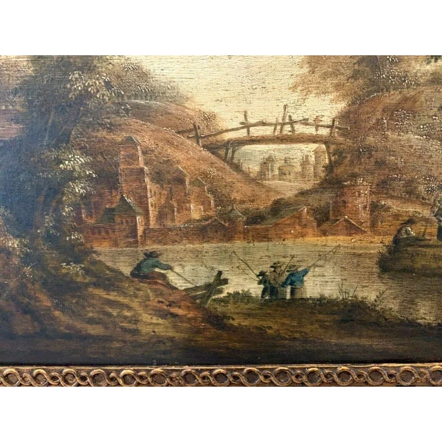 Animated Landscape, 19th Century, Oil on Oak Panel, Framed For Sale - Image 3 of 16