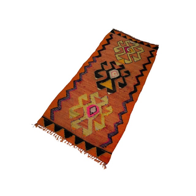Small Anatolian Turkish Kilim Rug For Sale - Image 9 of 11