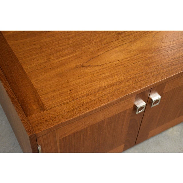 Wood 1970s Refinished Danish Teak Square Coffee Table For Sale - Image 7 of 9