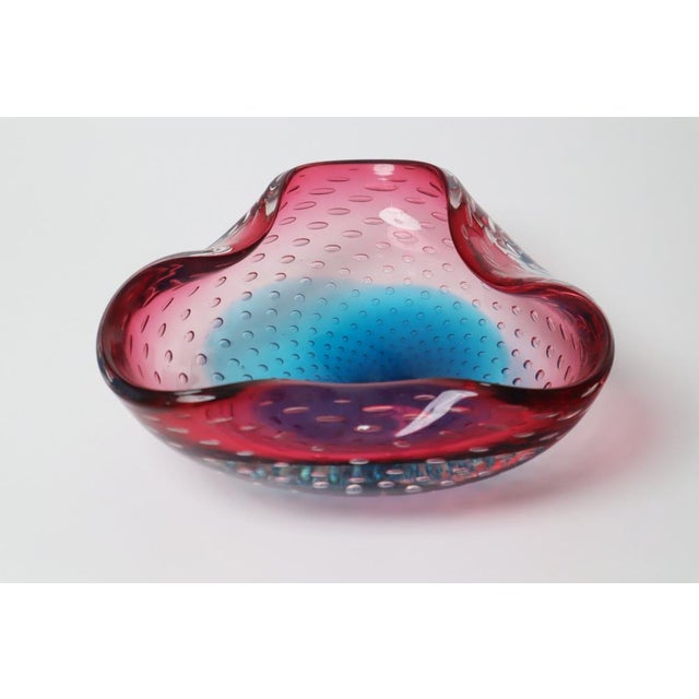 Large Pink and Turquoise Muranoglass Shell attributed to Venini by Carlo Scarpa, 1950s For Sale - Image 13 of 14