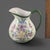 Ceramic Vintage Beautiful Floral Country Style Pitcher For Sale - Image 7 of 8