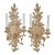 Pair of Italian Carved Wood Wall Sconces With Seashells For Sale