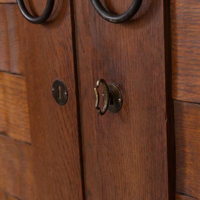 1940s French Woven Wood Bar Cabinet For Sale - Image 13 of 14