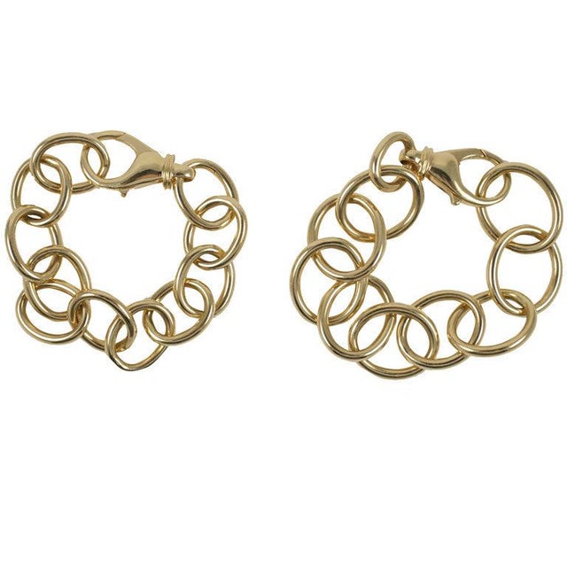 18kt Yellow Gold Oval Link Bracelet-- Also Available in Smaller Size as Pictured on the Left