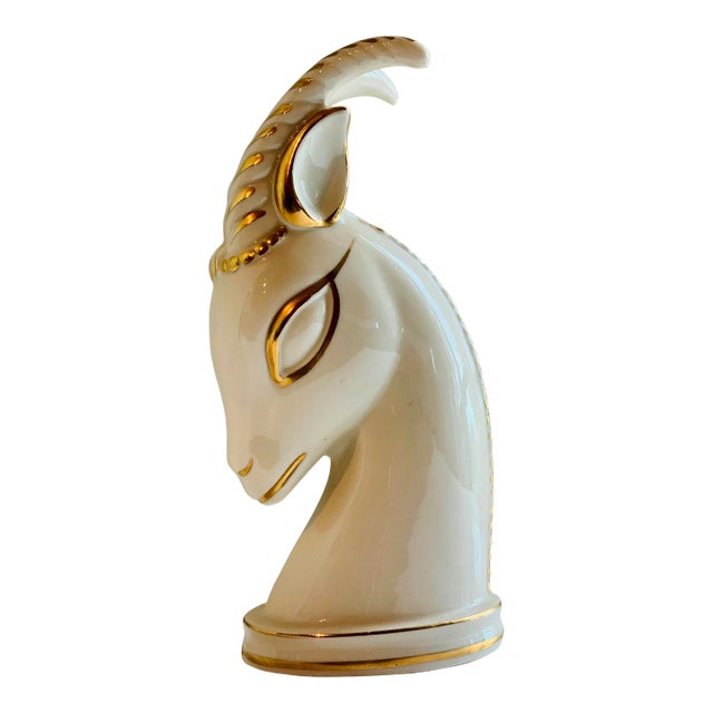Vintage Art Deco Ceramic Gazelle Figurine in the ‘Style of Royal Haeger’, Circa 1930s For Sale