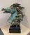 Original Bronze Mustang Bust Sculpture With Verdigris Finish For Sale - Image 9 of 12