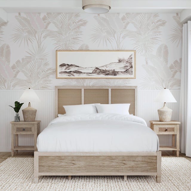 The Flagstaff collection brings a sense of relaxed elegance to your home with its gorgeous desert sand finish and cane...
