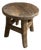 Antique Teak Wood Side Table or Stool For Sale