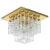 Gold Large Brass and Crystal Glass Chandelier by Limburg, Germany, 1960s For Sale - Image 8 of 8