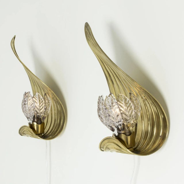 Swedish Brass Wall Lamps, Set of 2 For Sale - Image 4 of 10