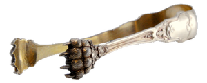 Silver Claw-Shaped Ice Tongs