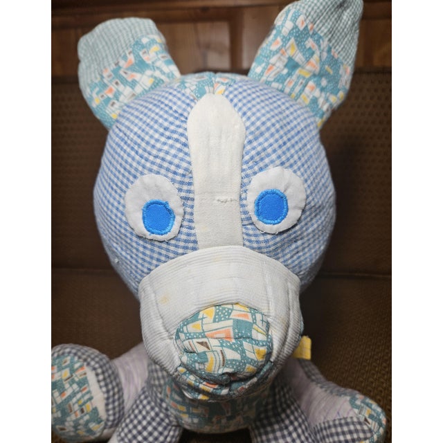 Vintage Quilted Puppy Dog Plush Made from Vintage Quilt For Sale - Image 12 of 12