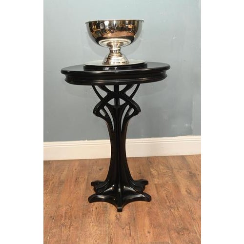 Art Nouveau Drinks Table with Dom Perignon-Engraved Silver-Plated Ice Bucket For Sale - Image 3 of 10