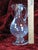 Glass Pitcher Antique Mouth Blown Hand Cut Fleur de Lis Engraved Clear Ca.1860's For Sale - Image 9 of 12
