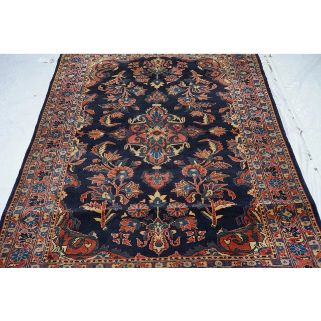 Antique Sarouk Rug 4'4'' x 6'6'' For Sale - Image 11 of 11