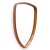 Wood Mid Century Danish Teak Sculpted Shield Mirror For Sale - Image 7 of 10