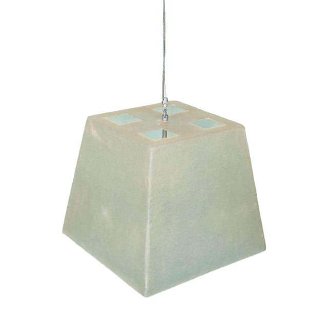 Vintage Minimalist Fiberglass Hanging Lamp from Roche Babois For Sale