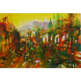 Watercolor Landscape - Forest of Light For Sale