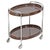 Mid-Century Italian Oval Bar Cart in Chrome and Brown ABS, 1970s For Sale - Image 14 of 14