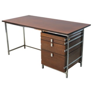 Mutenyé Wood Desk by Jules Wabbes for Mobilier Universel, 1960s For Sale