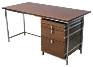 Mutenyé Wood Desk by Jules Wabbes for Mobilier Universel, 1960s