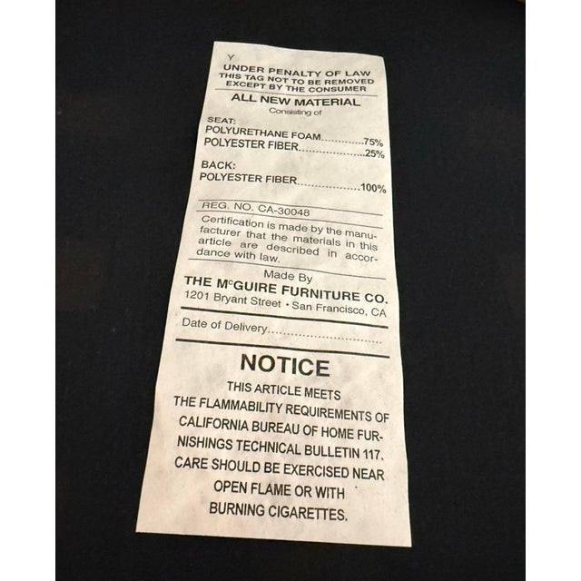 Laura Kilar for McGuire Passage Cane Back Side Chair For Sale - Image 11 of 12